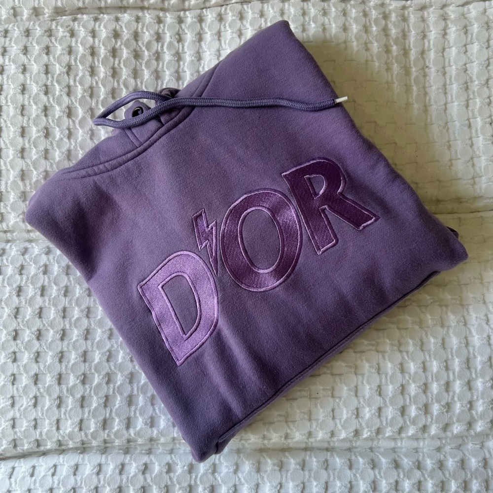D’OR EMOTIONAL GARMENTS - Embroidered hoodie in purple